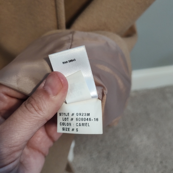 Vintage Y2K Centigrade Brand Wool & Cashmere Blend Ankle Length Overcoat, Camel - Picture 12 of 16